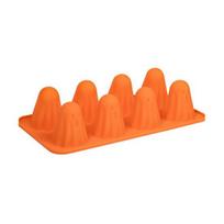 Ghost Silicone Mold Non-Stick 3D Chocolate Molds 8-Cavity Halloween Baking Mold for Jelly Candy Pudding Ice Cube Gummy Crayon Resin 1pc orange