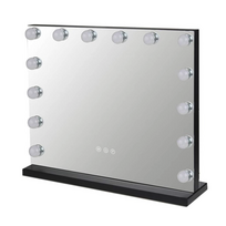 Veidrodis su 15 LED HOLLYWOOD MIRROR 60X50CM BLACK