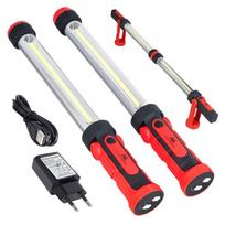 Nešiojama LED COB lempa Maclean MCE230, juoda/raudona, 1200 lm, su akumuliatoriumi