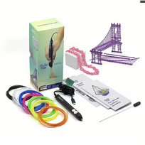 a3Doodler Flow Essentials komplektas – 3D pieštukas su 8 įvairiaspalvėmis 1,75 mm Flow siūlų ritėmis