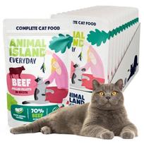 ANIMAL ISLAND Jautienos filė sultinyje – šlapias kačių ėdalas – 12 x 85 g