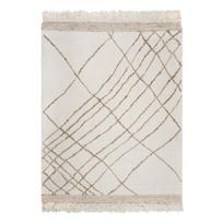 Rankų darbo kreminės spalvos iš vilnos mišinio kilimas 120x170 cm Astera Linear – Flair Rugs
