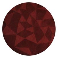 Rankų darbo bordo spalvos iš vilnos apvalios formos kilimas ø 160 cm Shard Red – Flair Rugs