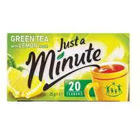 Žalioji arbata JUST A MINUTE LEMON, 20vnt. x 1,4g