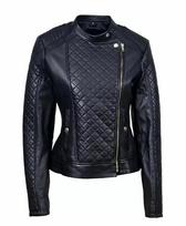 Minkštos Odos Moteriška Juoda Nauja Avikailio Striukė Natūrali Biker Rankų Darbo Stilinga S juoda
