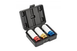 Smūginės terkšlės galvutės 1/2" 3 vnt. 17/19/21 mm