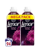Minkštiklis LENOR Lotus Flower & Diamond Figs, 2 x 47 skalb., 2 x 987 ml