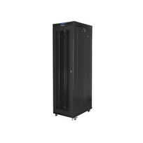LANBERG 19" free-standing rack cabinet, 47U/800x1000 (flat pack) with mesh door and LCD | FF01-8047-23BL | Black