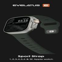 Išmanusis laikrodis „Evelatus Evelatus“ laikrodis 38 / 40 / 41 sportinis silikoninis dirželis tamsiai pilkas