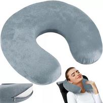 Ergonomiška kelioninė pagalvėlė su „memory foam“ užpildu, pilka