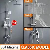 4-in-1 Vonios Lietaus Dušo Galvutė Termostatinė Slėgio Didinimo Dušo Galvutė Reguliuojamas Dušo Stiprintuvas Antgalis Dušo Komplektas Model-A