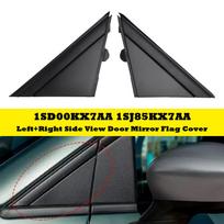 2X Kairė+Dešinė Šoninio Vaizdo Veidrodžio Dangtelio Apdailos Juosta Fiat 500 12-19