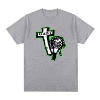 Ozzy Osbourne MangaT Shirt Graphic Printing Hip Hop Cotton Tee-shirt Short Sleeve Gothic Tshirt High Quality Men/women Tops XS pilka spalva