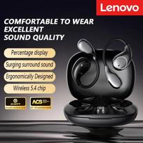 Lenovo TA320 OWS Bluetooth 5.4 Belaidės ausinės TWS į ausis 400mAh baterija Galingas erdvinis garsas Ergonomiškai suprojektuotos ausinės juoda