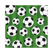 Popierinės servetėlės su futbolo kamuoliais „Futbolas“ (20 vnt./33x33 cm)