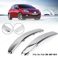 Poros Chromuotos Priekinio Buferio Apatinės Apdailos Juostelės Fiat 500 2007-2015 gray
