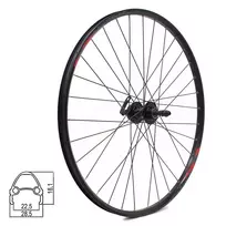 Galinis ratas Concept 27,5" // diskiniams 6 varžtų, 32H, užsukamas žvaigždžių blokas, greitveržlė, aliuminis