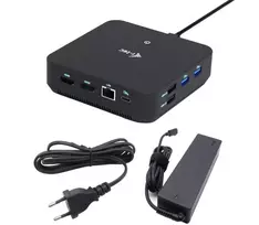 USB-C DP Dual HDMI Docking Station with Power Delivery 100 W + i-tec Universal Charger 100W