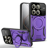 Magnetinis smūgiams atsparus Armo dėklas Xiaomi 13 14 Pro 15 Ultra Mi 14T 13T 12T 11T   Laikiklis Objektyvo apsauginis žiedas Magsafe dangtelis Funda Xiaomi 13T Pro violetinė