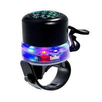 Elektrinis dviračio skambutis su kompasu, RGB šviesa, įkraunamas USB, MTB, plento, kalnų dviračio vairo signalas, dviračio priedai raudona