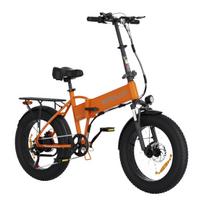 BK10S Sulankstomas elektrinis dviratis 20 colių riebios padangos, 48V13Ah baterija 20Inch oranžinė