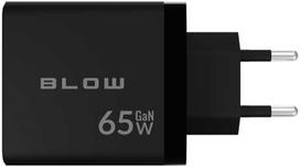 Blow Sieninis įkroviklis USB lizdas + USB-Cx2 PD 65W GAN juodas