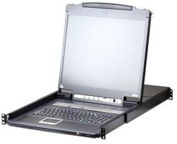 ATEN CL5708IN-ATA-AG ATEN KVM 8 prievadų LCD LED 19 + klaviatūra + jutiklinė plokštė USB-PS/2, IP administratorius