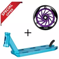 Longway Kaiza+ Deck Teal + Union Spider Wheel 110mm Black/Purple