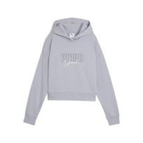 Laisvalaikio bliuzonas moterims PUMA ELEVATED Graphic Cropped Hoodie TR Gray - 68950020, pilkas, XS