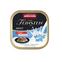 ANIMONDA Vom Feinsten Adult Milkies su jautiena pieno padaže – šlapias kačių maistas, 100 g