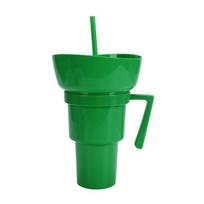 Yousheng Snack And Drink Cup Reusable Popcorn Holder with Straw Leak-proof 900ml Stadium Tumbler for Movies Travel 900ML mėlyna