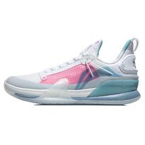 Li Ning Flash 7 Premium Basketball Shoes Men Sneakers White Blue Pink ABAR017-3 46⅓