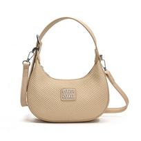 Small Bag New Crescent Moon Bag Commuter Messenger Bag Casual Versatile Hand Carry Armpit Bag abrikosas