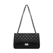 The first layer of sheepskin crossbody small square bag, genuine leather fashionable and high-end single shoulder diamond chain bag. juoda