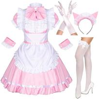 Mielos Lolitos tarnaitės kostiumai Japoniška tarnaitės suknelė Mergaitės Moteris Amine Cosplay kostiumas Padavėja Tarnaitė Vakarėlis Sceniniai kostiumai XXXXL