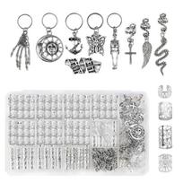 Skeleton Claw Hair Beads Loose Coil Hair Jewelry For Braid Hair Rings Dreadlock Bead Braid Rings Hair Clip Braid Clip sidabras