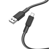 USB A to Micro USB Hoco 2.4A 1 m X69 black white