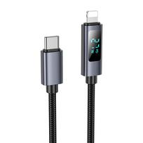 USB C to Lightning Hoco PD 27W with display 1 m X112 black