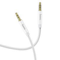 Hoco 1m UPA19 silver cable with 3.5mm to 3.5mm AUX Jack