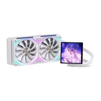 QT-2025 naujas 360 mm ARGB PC vandeniu aušinamas radiatorius CPU skystas aušintuvas su „pasidaryk pats“ 4,0 colių PC vaizdo ekrano ekranu balta