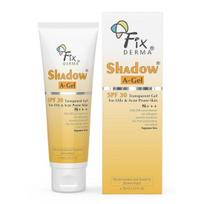 FIXDERMA Shadow Apsauginis kremas nuo saulės Spf 50+ Pa+++ Gelis| Plataus spektro apsauga nuo saulės nuo UVA , (Shadow A-Gel SPF 30, 75 g (Pakuotėje 1)), Visi