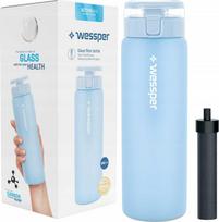 Gertuvė Wessper stiklinis buteliukas ActiveMax 680ml mėlynas