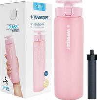 Gertuvė Wessper stiklinis buteliukas ActiveMax 680ml rožinis