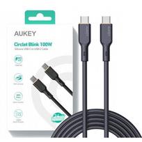 AUKEY CB-SCC101 USB-C Type-C maitinimo šaltinis PD 100W 5A 1m silikoninis juodas
