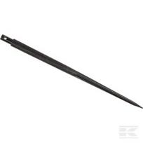 Krautuvo noragas, tiesus, dviguba T sekcija 30x820mm, smailus antgalis su Ø10 ritininiu kaiščiu, juodas FT486442