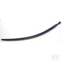 Krautuvo dantis, lenktas, žvaigždinio profilio 35x800mm, smailus galas, su M20x1,5 veržle, juodas, FST FT486197