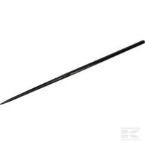 Krautuvo noragas, tiesus, dviguba T sekcija 36x1400mm, smailus antgalis su Ø12,9 ritininiu kaiščiu, juodas, Battista Porteri FT361400
