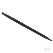 Krautuvo noragas, tiesus, dviguba T sekcija 42x1000 mm, smailus antgalis su M28x1,5 mm veržle, juodas, Battista Porteri FT36