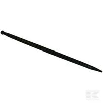 Krautuvo noragas, tiesus, dviguba T sekcija 42x1100 mm, smailus antgalis su M28x1,5 mm veržle, juodas, Battista Porteri FT17
