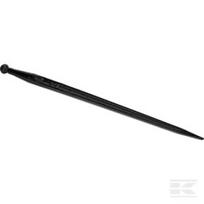 Krautuvo noragas, tiesus, dviguba T sekcija 38x810 mm, smailus antgalis su M22x1,5 mm veržle, juodas, Battista Porteri FT1